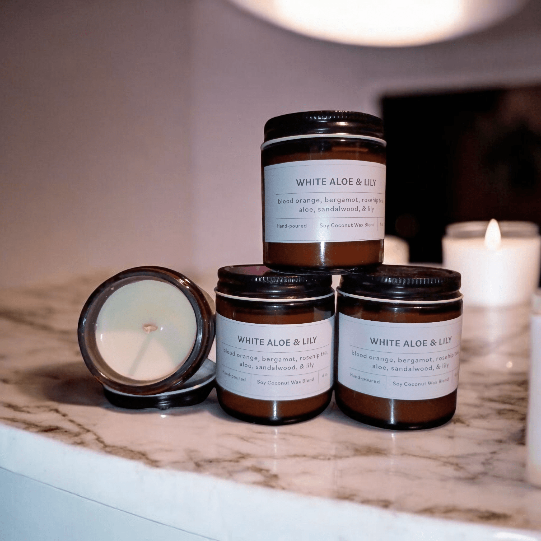 White Aloe & Lily - Soy Candle